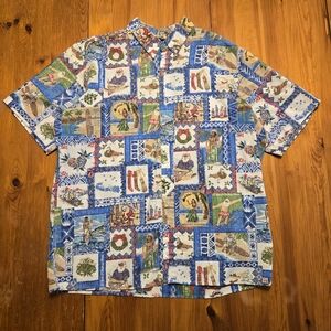 Men's Reyn Spooner 2002 Mele Kalikimaka Hawaiian Shirt